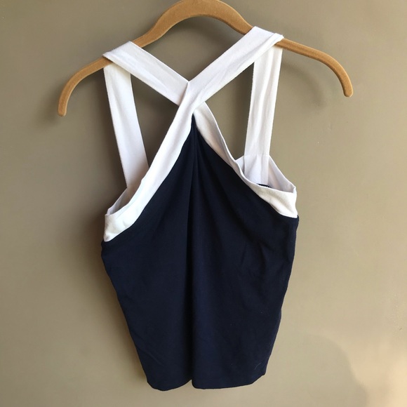 Ralph Lauren Tops - Ralph Lauren Cross Front Color Block Top